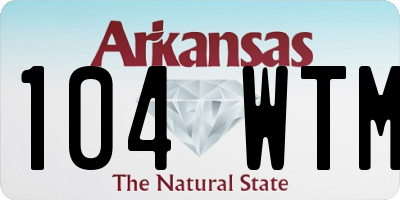AR license plate 104WTM