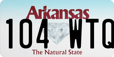 AR license plate 104WTQ