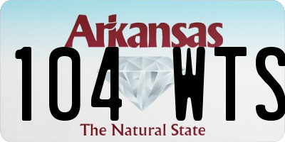 AR license plate 104WTS