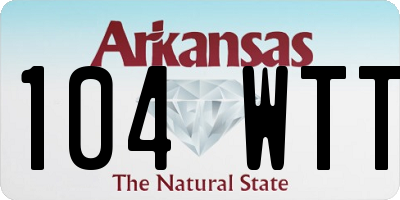 AR license plate 104WTT