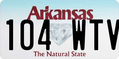 AR license plate 104WTV