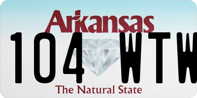 AR license plate 104WTW
