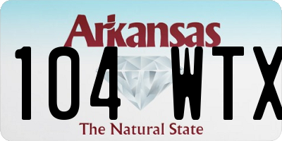 AR license plate 104WTX