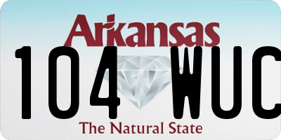 AR license plate 104WUC