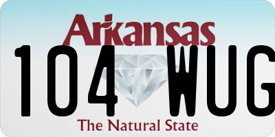 AR license plate 104WUG