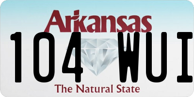 AR license plate 104WUI