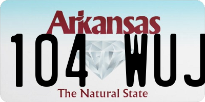 AR license plate 104WUJ