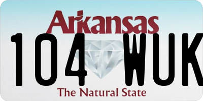AR license plate 104WUK