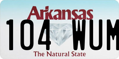 AR license plate 104WUM