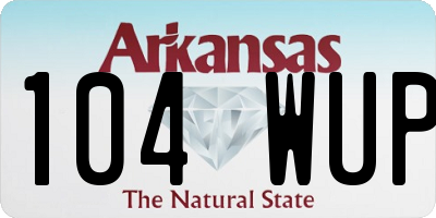 AR license plate 104WUP