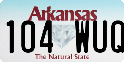 AR license plate 104WUQ