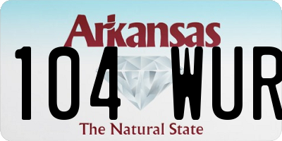 AR license plate 104WUR