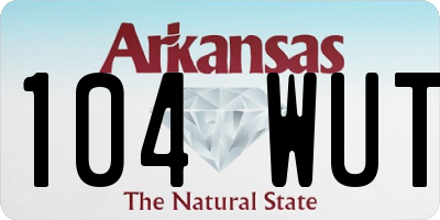 AR license plate 104WUT