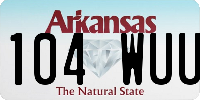 AR license plate 104WUU