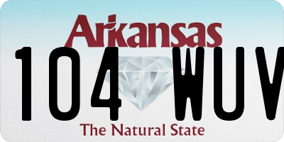 AR license plate 104WUV
