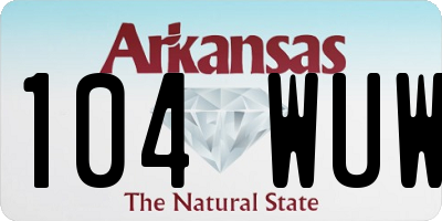 AR license plate 104WUW