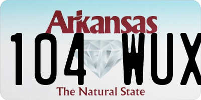 AR license plate 104WUX
