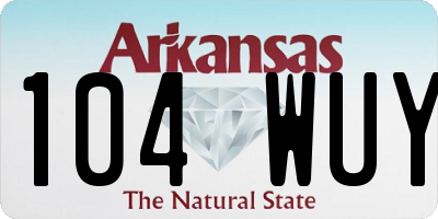 AR license plate 104WUY