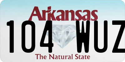 AR license plate 104WUZ