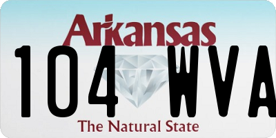 AR license plate 104WVA