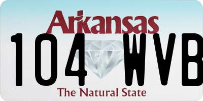 AR license plate 104WVB