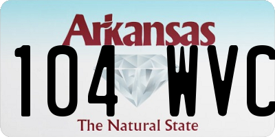 AR license plate 104WVC