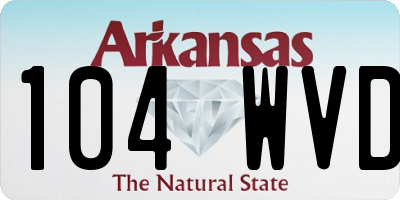 AR license plate 104WVD