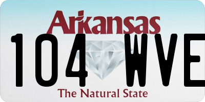 AR license plate 104WVE