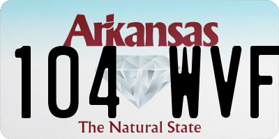 AR license plate 104WVF