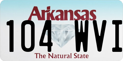 AR license plate 104WVI
