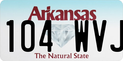 AR license plate 104WVJ