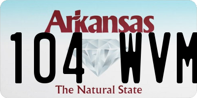 AR license plate 104WVM