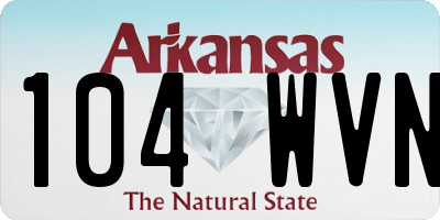 AR license plate 104WVN