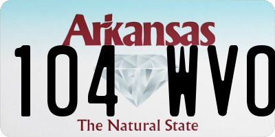 AR license plate 104WVO
