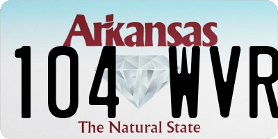 AR license plate 104WVR