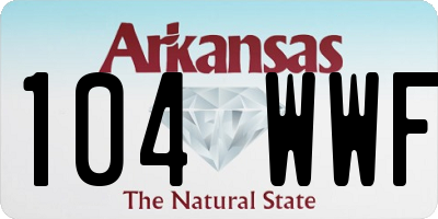 AR license plate 104WWF