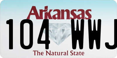 AR license plate 104WWJ