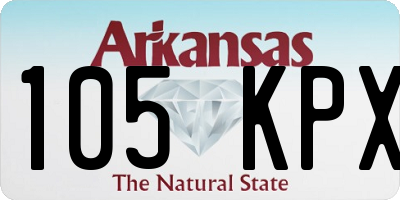 AR license plate 105KPX