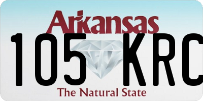 AR license plate 105KRC