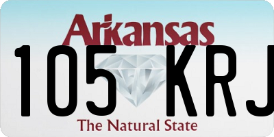 AR license plate 105KRJ