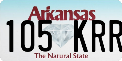 AR license plate 105KRR