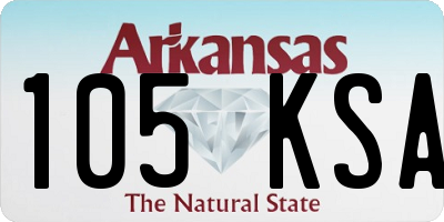 AR license plate 105KSA