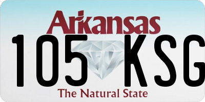 AR license plate 105KSG