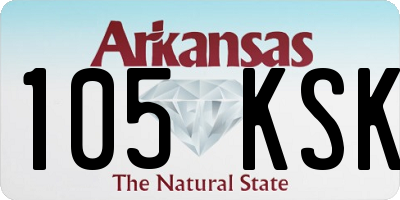 AR license plate 105KSK