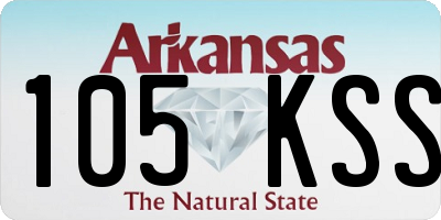 AR license plate 105KSS