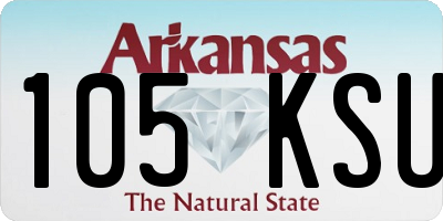 AR license plate 105KSU