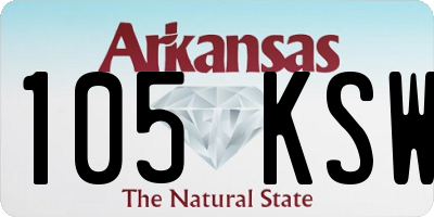 AR license plate 105KSW