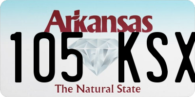 AR license plate 105KSX