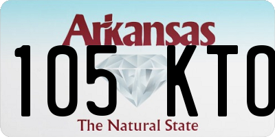 AR license plate 105KTO
