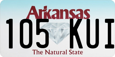 AR license plate 105KUI